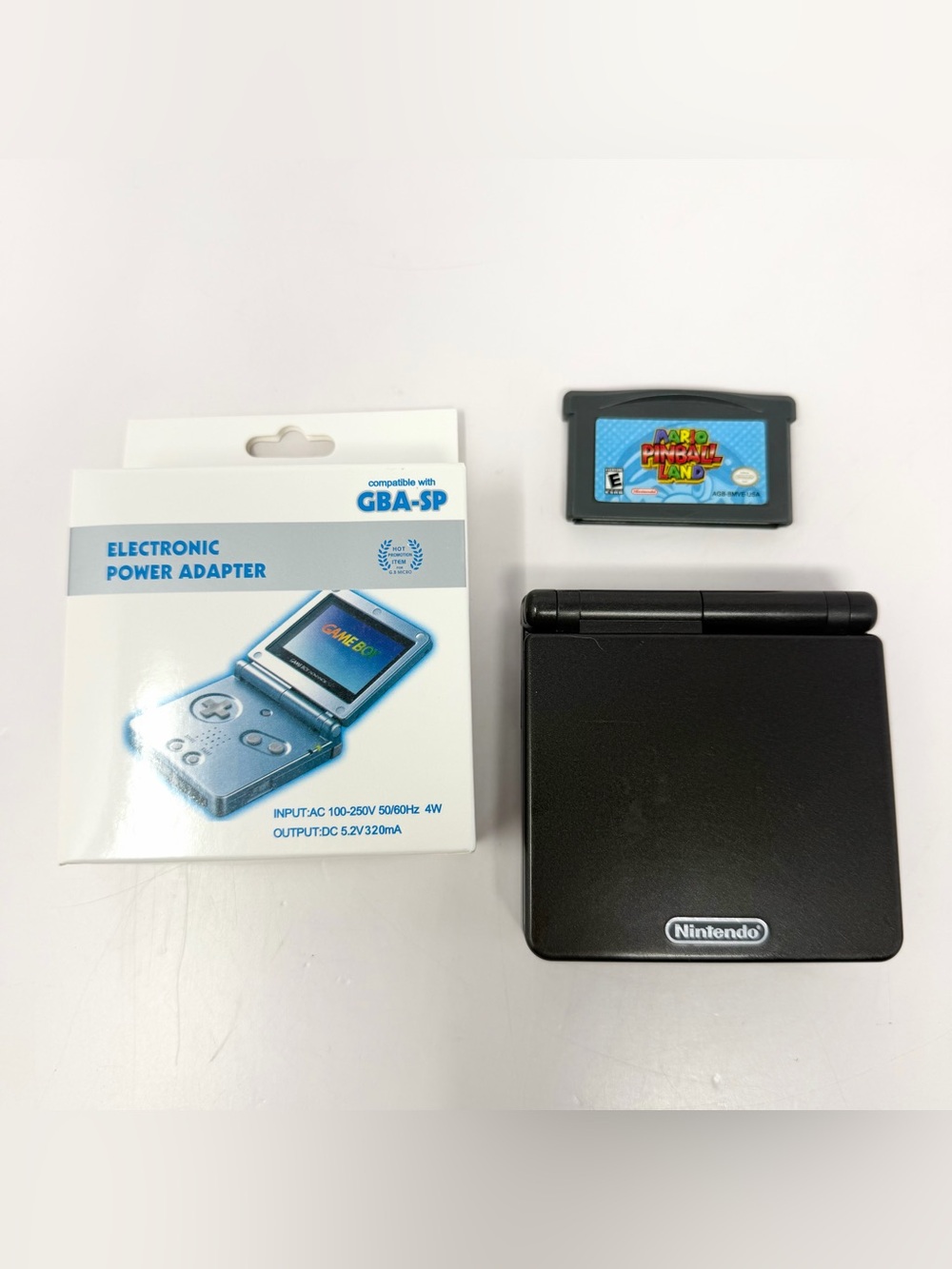Nintendo Game Boy Advance SP Onyx Black AGS- 001 NEW Battery, Charger & Game